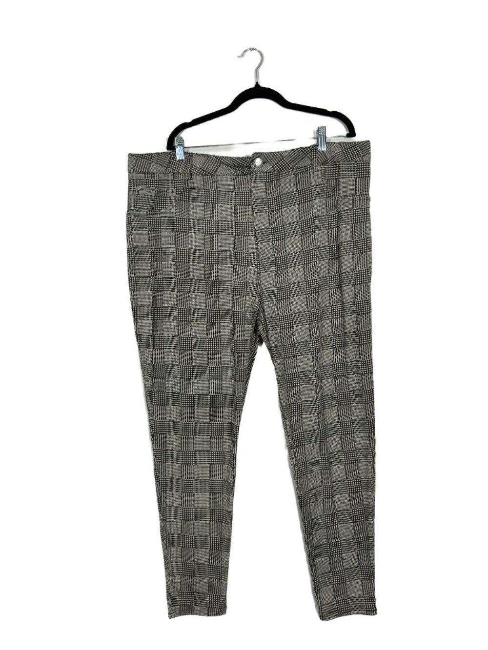 Last Exit Women's Plaid Pants Size 3X Stretch Preppy Casual Jeggings Fall Layer